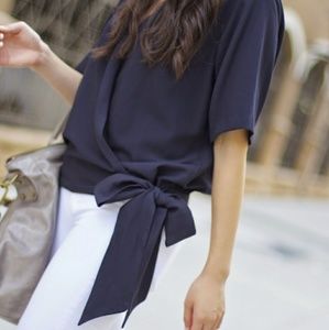 Crossover top with side bow